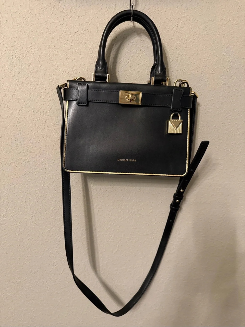 Michael Kors Tatiana Leather Satchel Crossbody